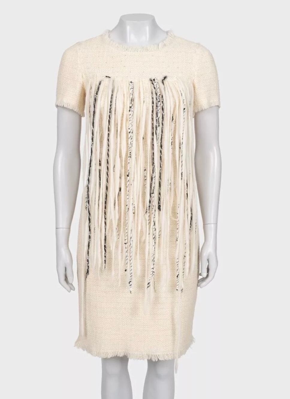 Chanel 2010 White Wool Dress Sz.38